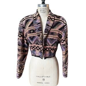 Vintage Urban Oasis Westernwear Cropped Blanket Jacket Size Small